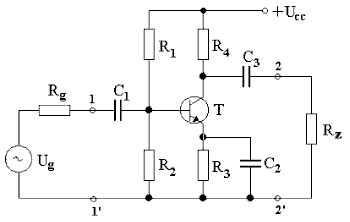 Zapojenie SE s bipolrnym tranzistorom