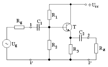 Zapojenie SK s bipolárnym tranzistorom